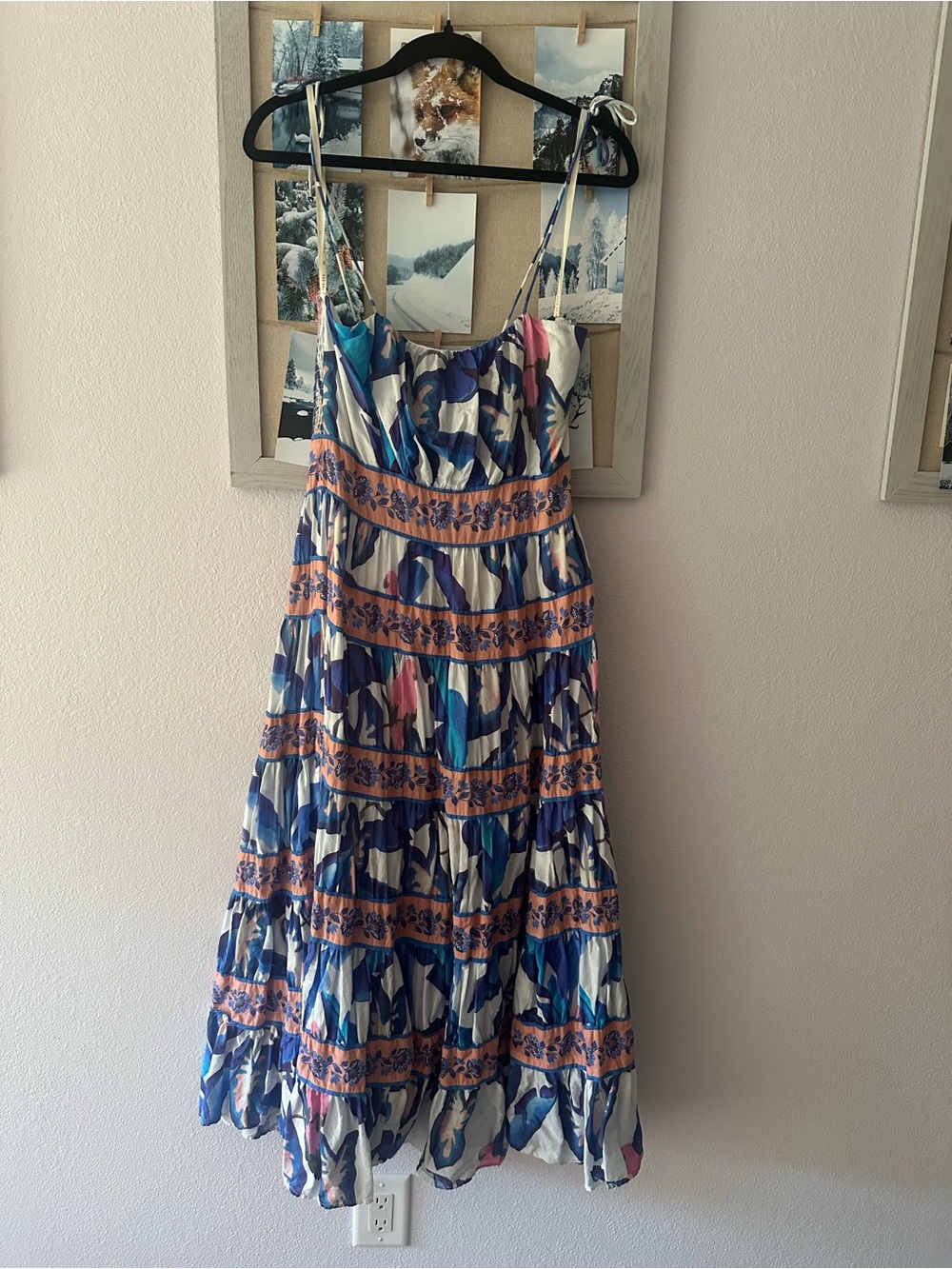 FARM Rio Floral Tiered Dress Size M - Flawed / Needs Repair